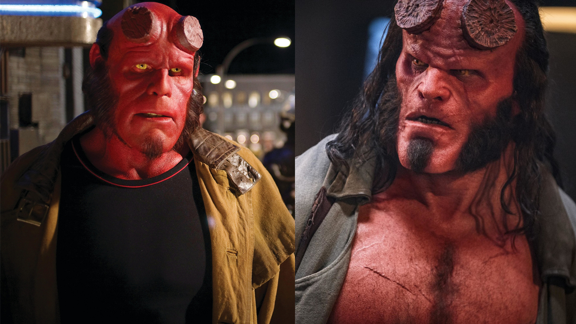 Hellboy interpretat de Ron Perlman VS David Harbour