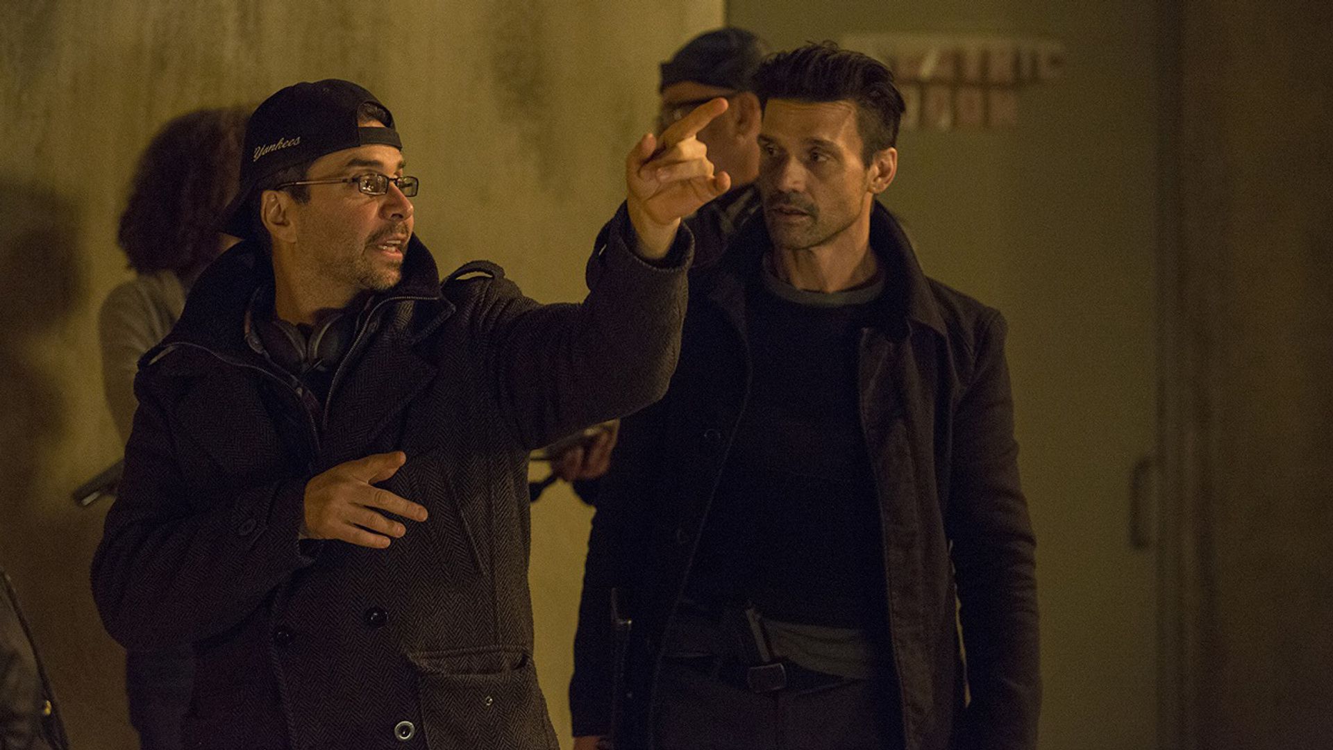 Frank Grillo pe platoul de filmare al filmului „The Purge: Anarchy”