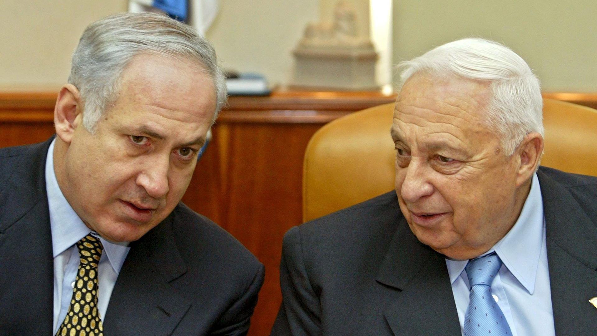 Beniamin Netanyahu și Ariel Sharon