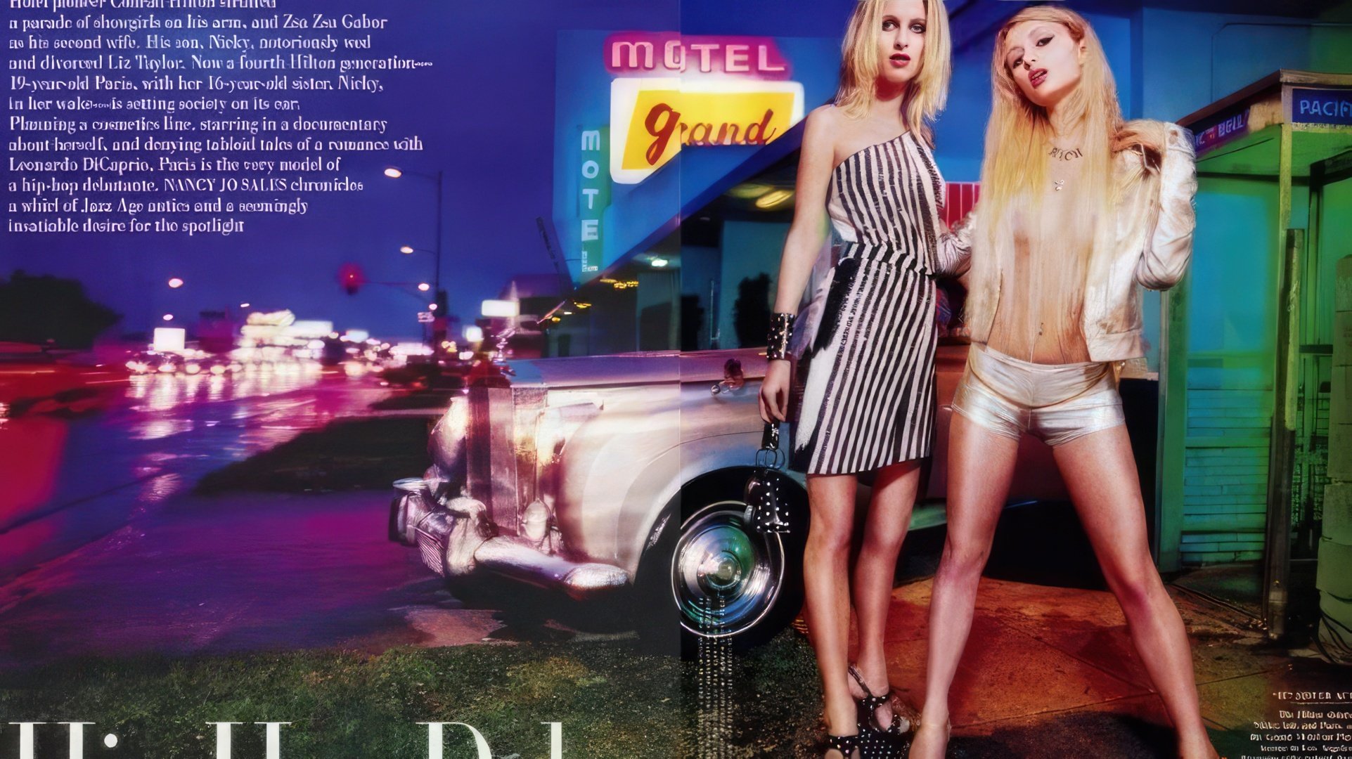 Paris la 19 ani și Niki la 16 ani pe coperta Vanity Fair (2000)