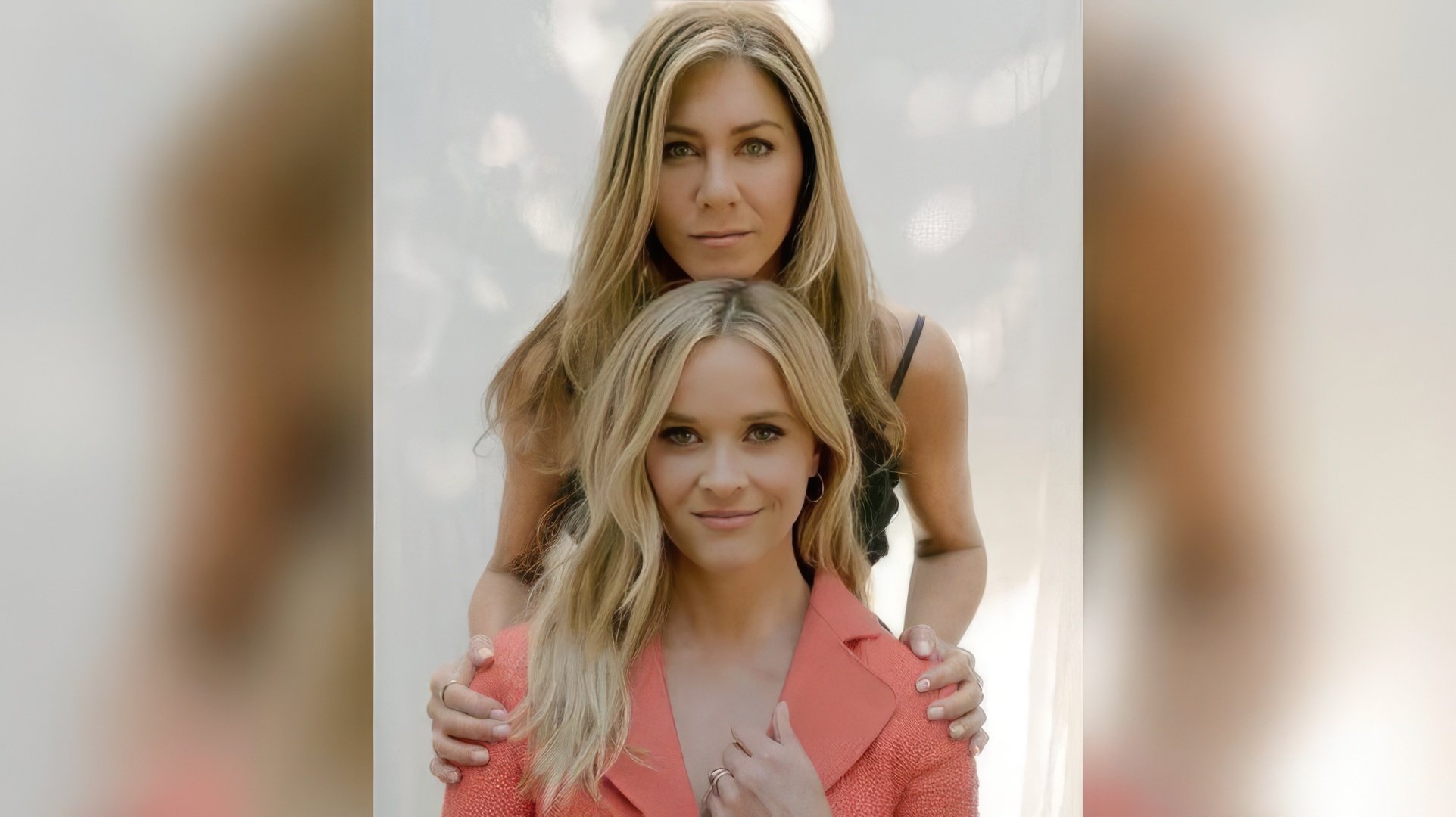Reese Witherspoon și Jennifer Aniston pe platoul The Morning Show