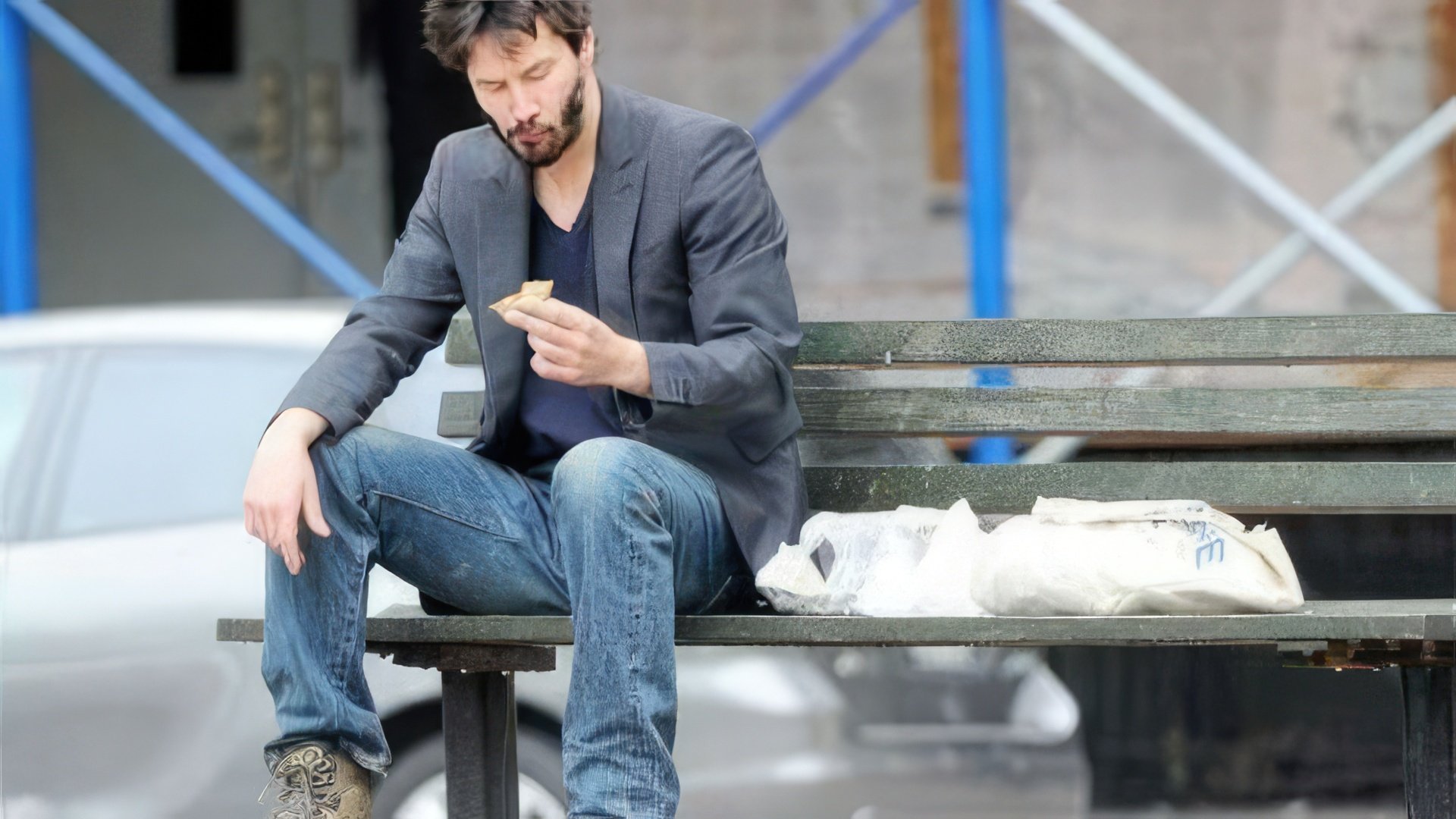 Fotografia care a început meme-ul 'Tristul Keanu'