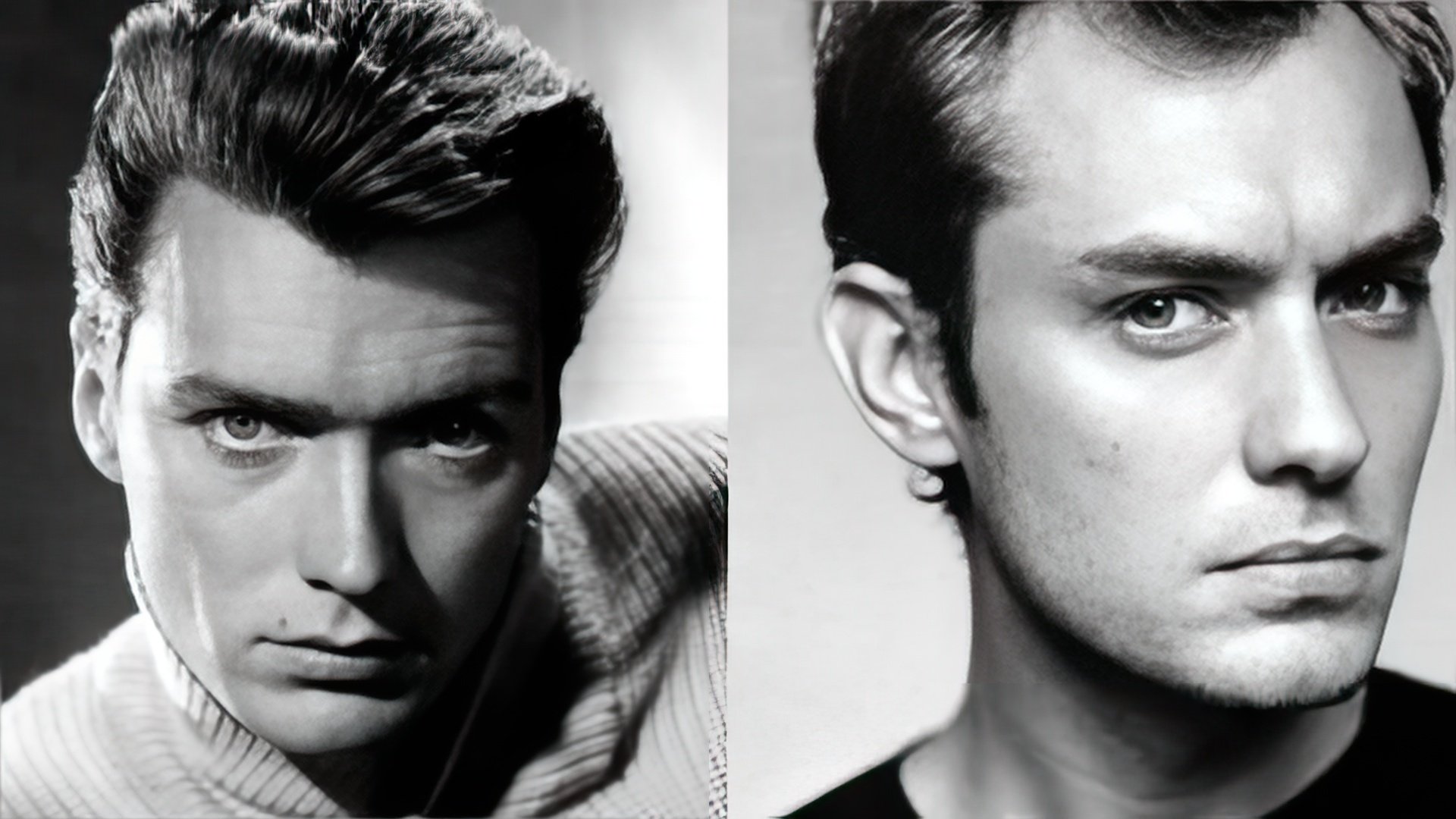 Jude Law arată ca un tânăr Clint Eastwood (stânga)