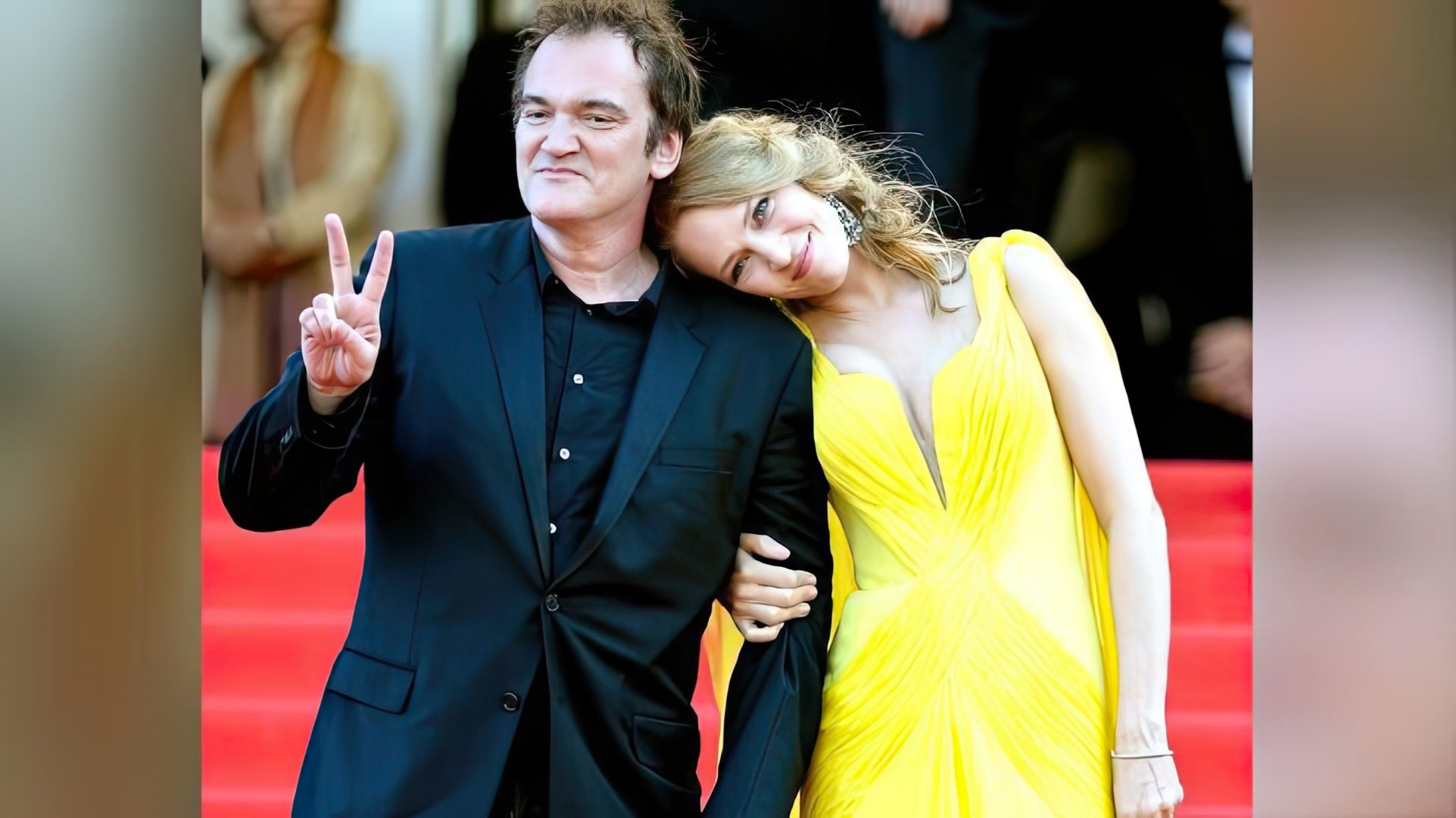 Thurman și Tarantino la Cannes 2014