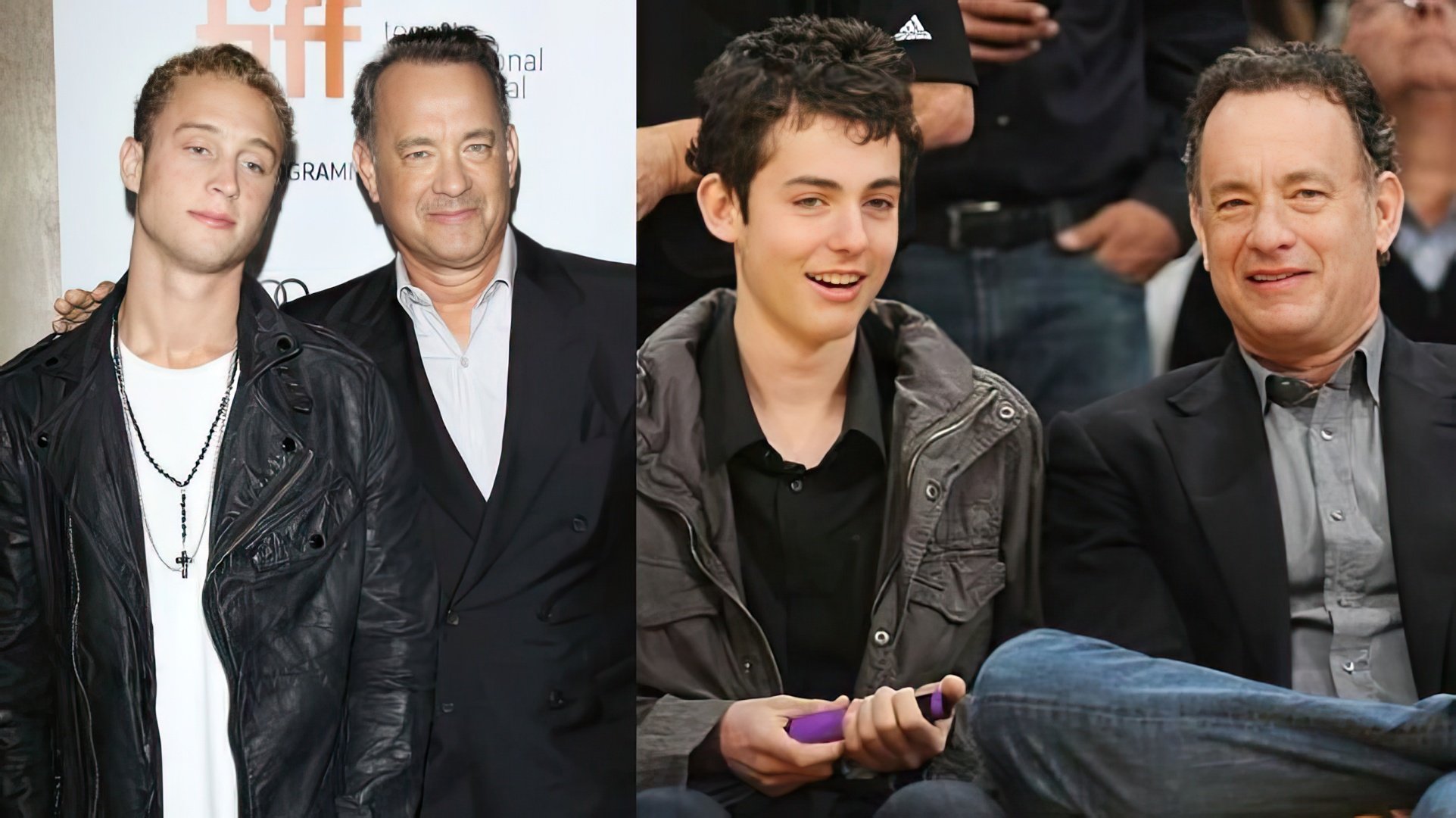 Fiii mai mici ai lui Tom Hanks - Chet (stânga) și Truman