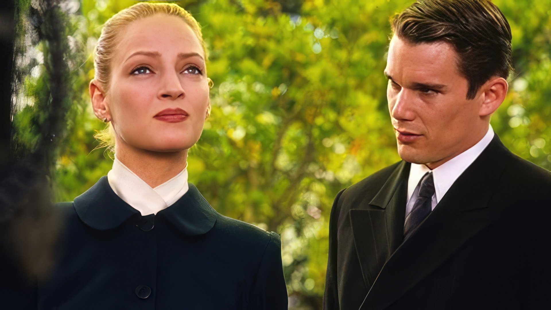 Uma Thurman cu Ethan Hawke în Gattaca