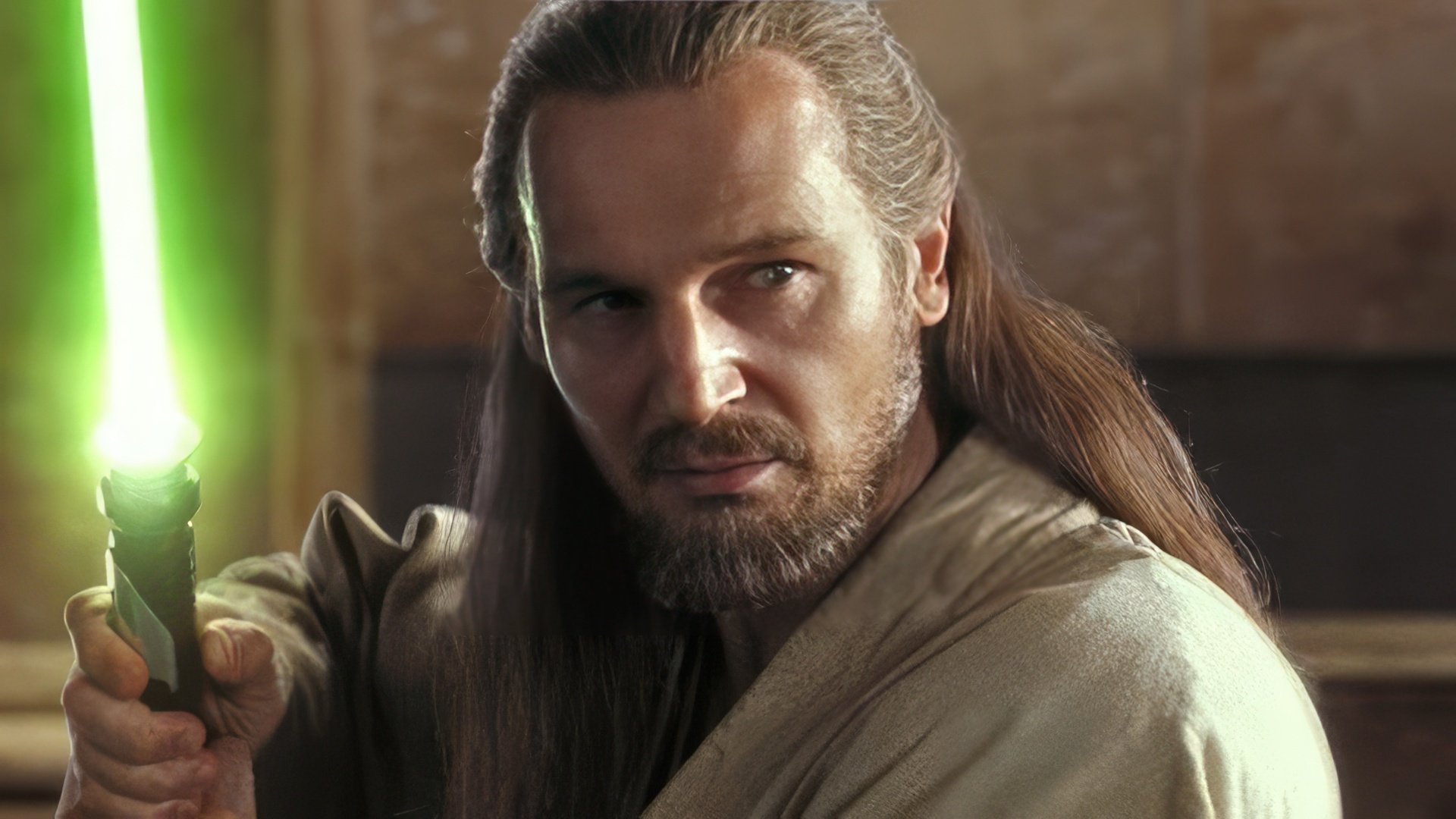 Liam Neeson în saga "Star Wars: Episode I – The Phantom Menace"