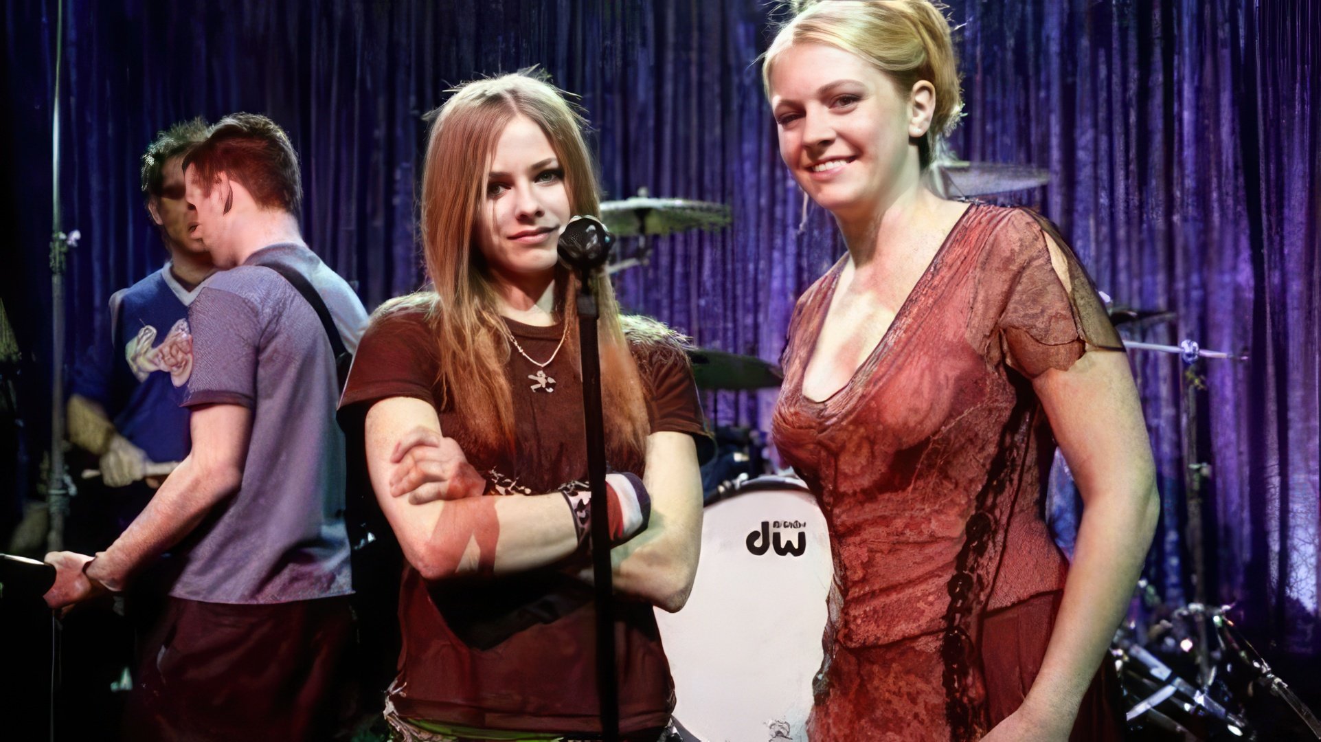 Avril Lavigne pe platoul serialului 'Sabrina the Teenage Witch'