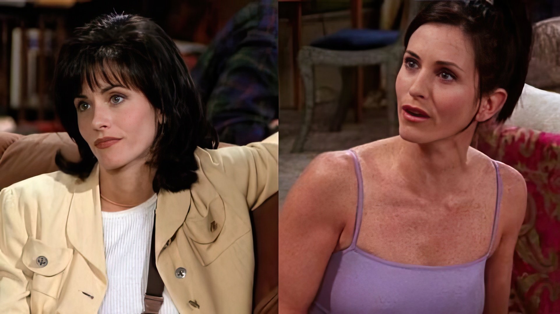 Monica în primele și ultimele sezoane din 'Friends'