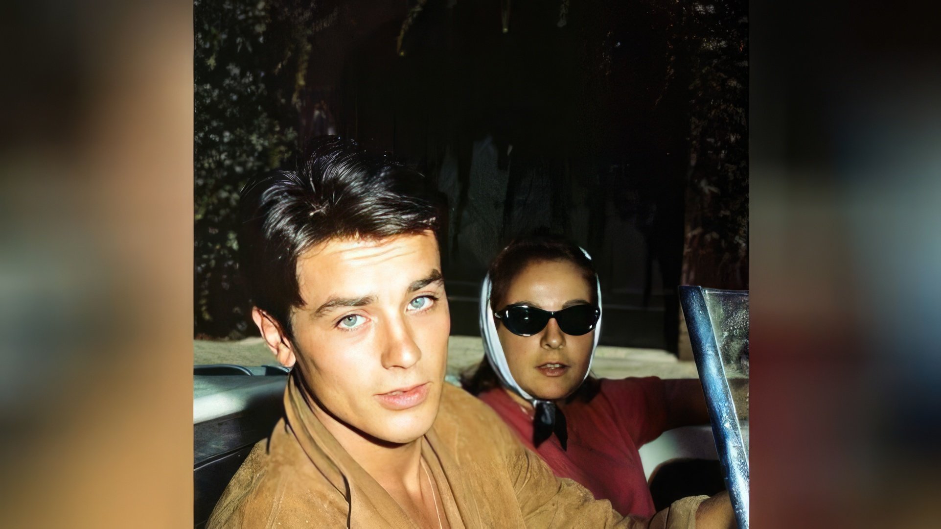 Alain Delon cu sora sa