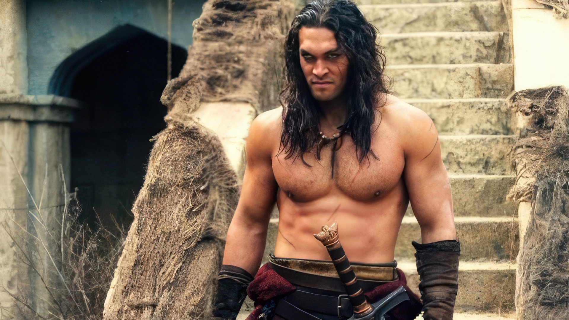 Jason Momoa în rolul lui Conan Barbarul