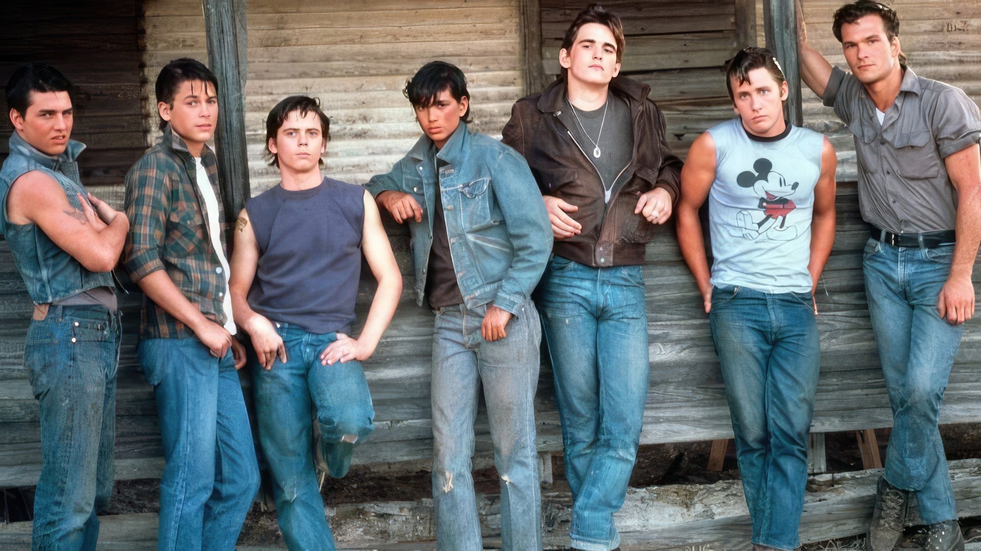 Pe platoul de filmare al filmului The Outsiders