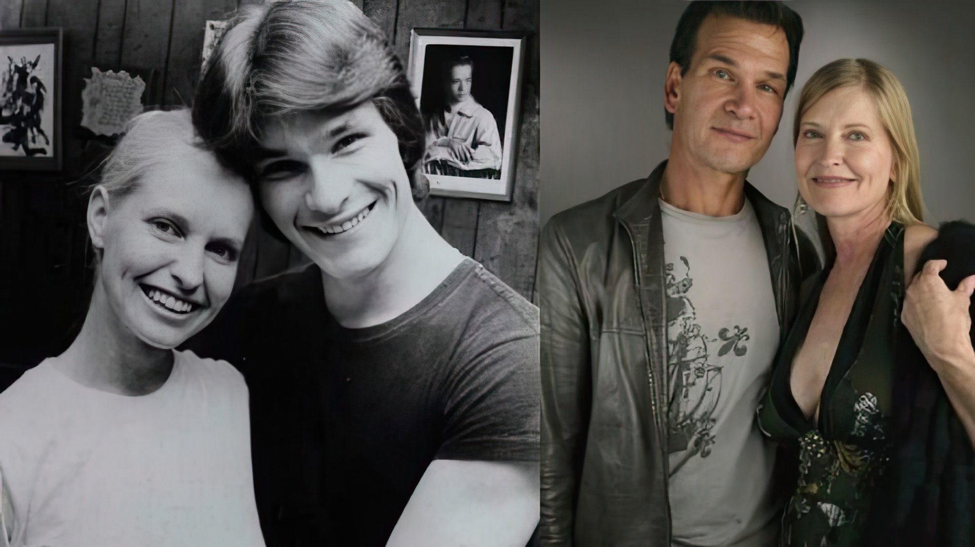 Patrick Swayze cu soția sa