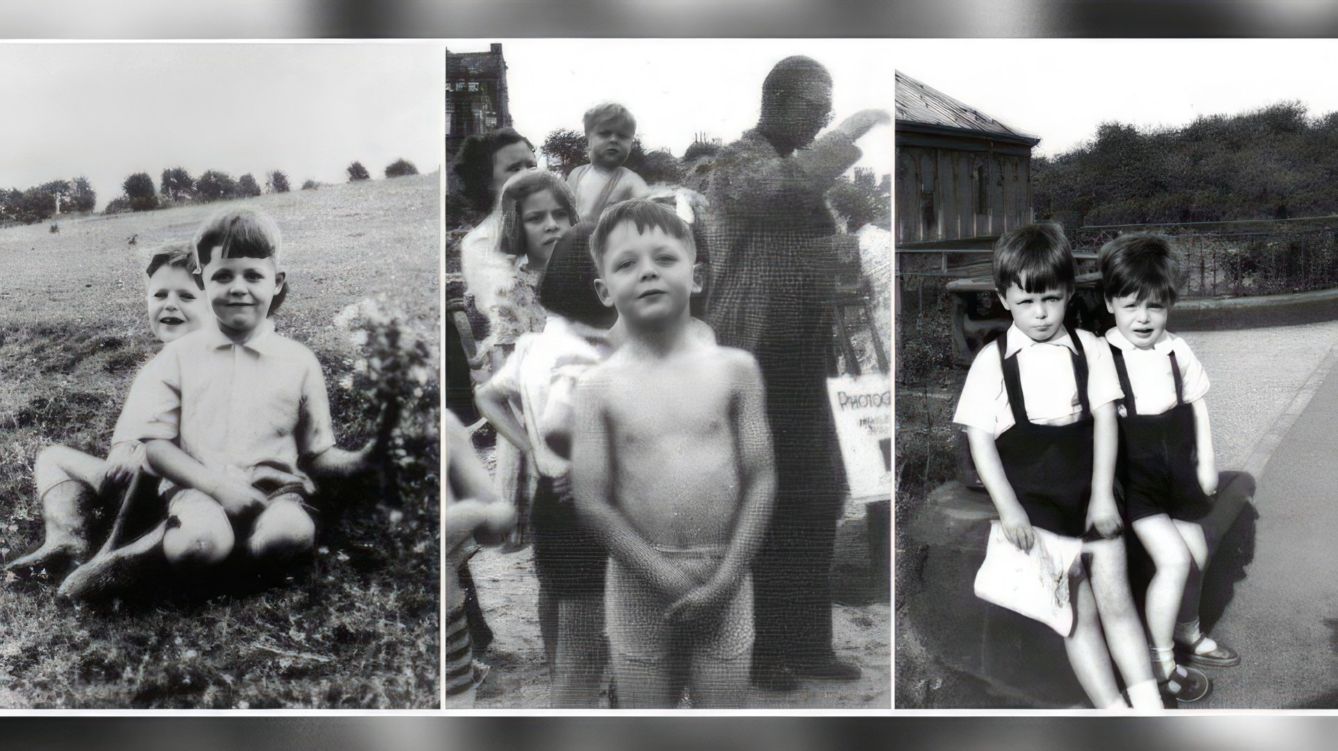Paul McCartney în copilărie (împreună cu fratele său mai mic)