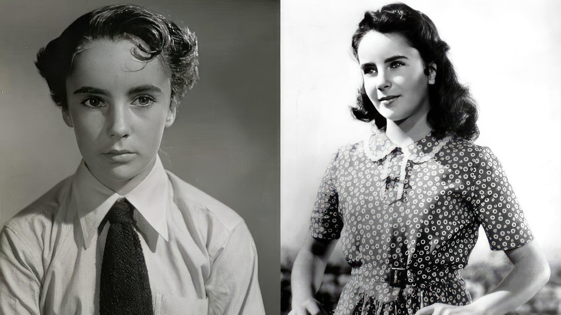 Elizabeth de 12 ani pe platoul de filmare al filmului 'National Velvet'