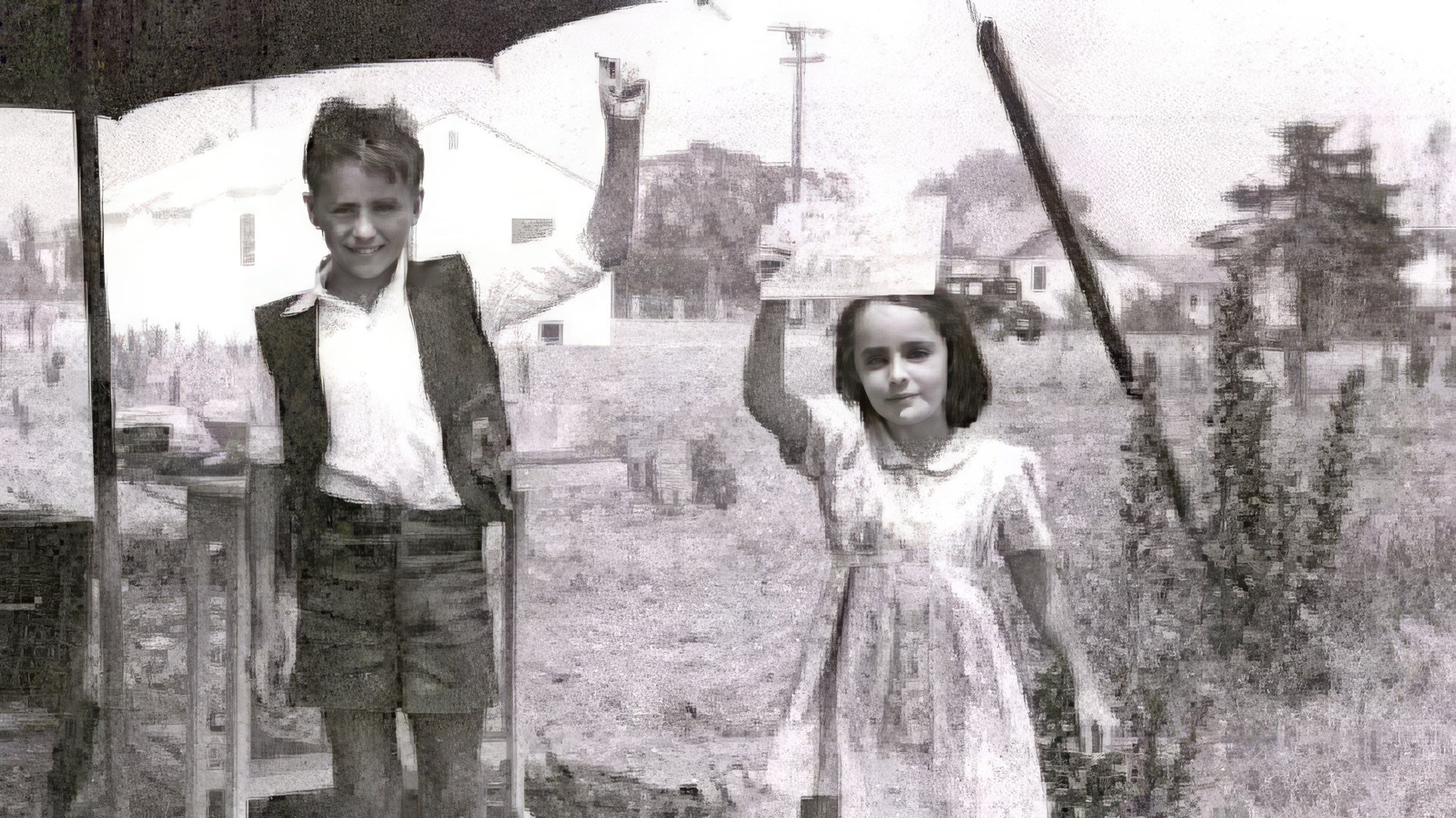 Elizabeth Taylor de 7 ani și fratele ei vânzând limonadă acasă