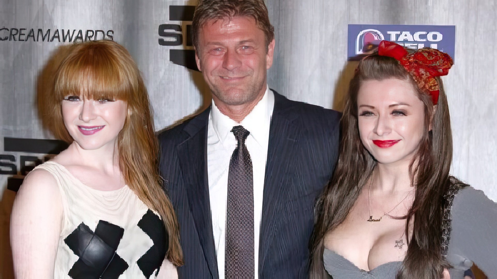 Sean Bean cu fiicele sale Lorna și Molly