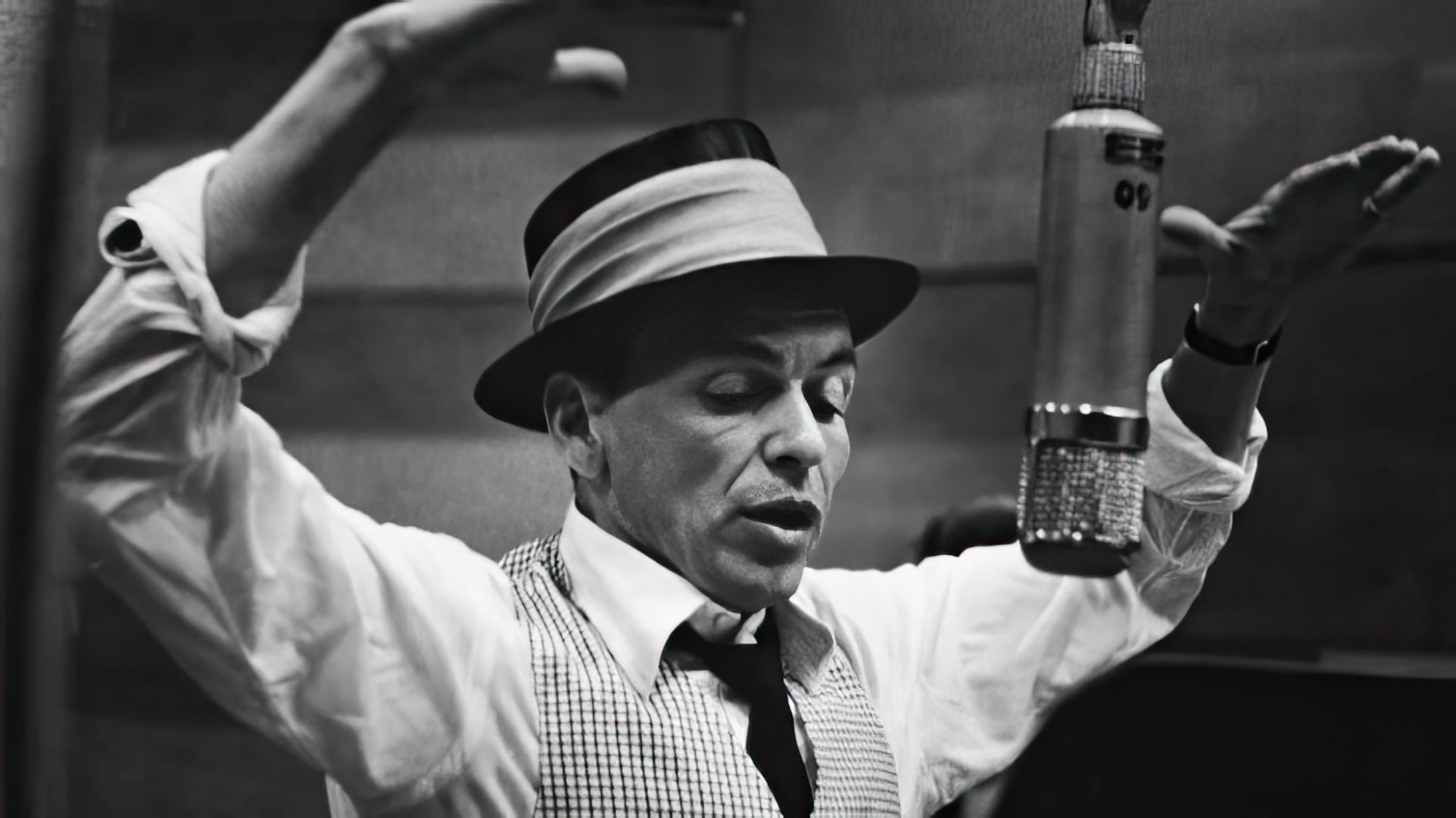 Frank Sinatra la studioul de înregistrări, începutul anilor '50