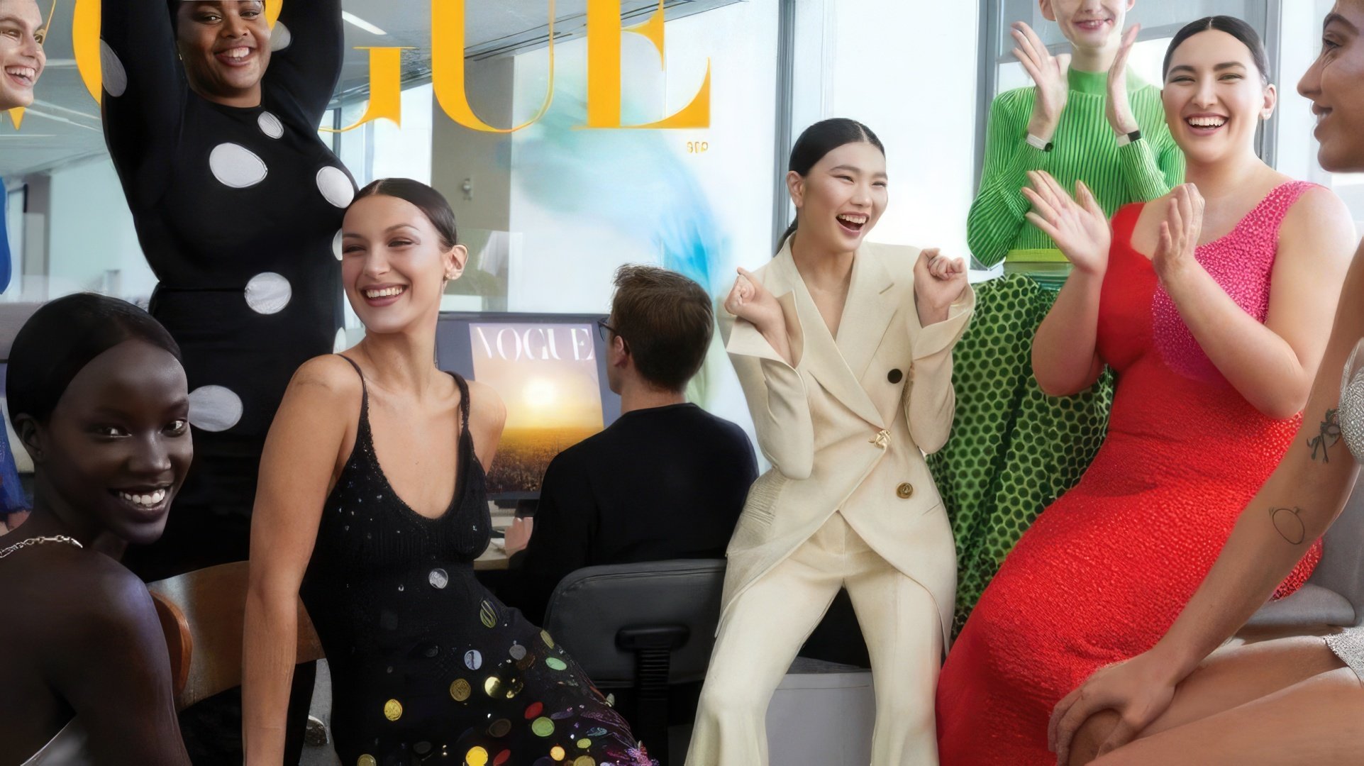 Bella Hadid pe coperta Vogue americană, septembrie 2021