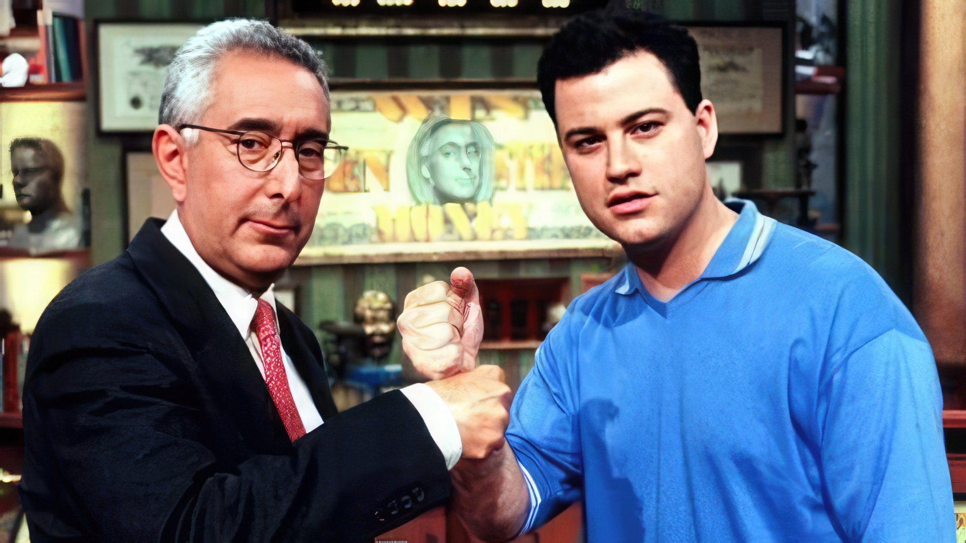 Jimmy Kimmel și Ben Stein la emisiunea "Win Ben Stein's Money"