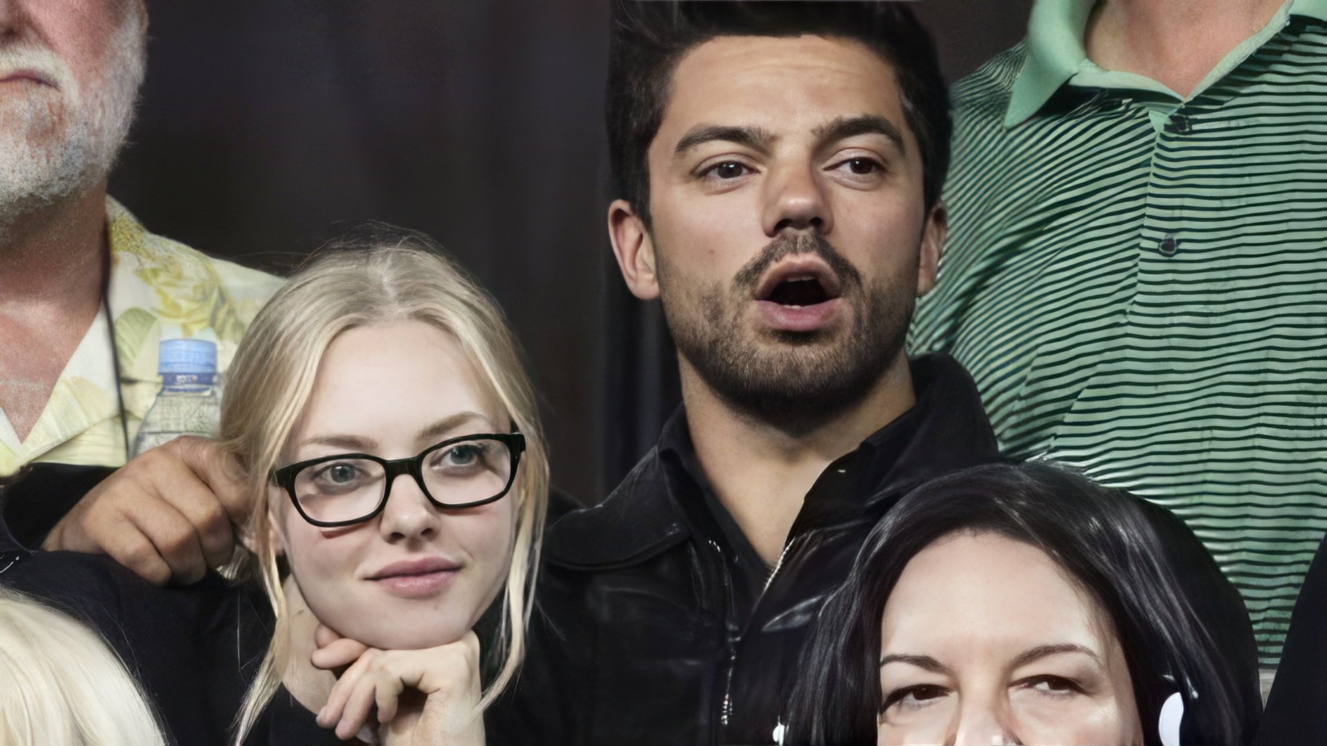 Dominic Cooper și Amanda Seyfried la un meci de baseball