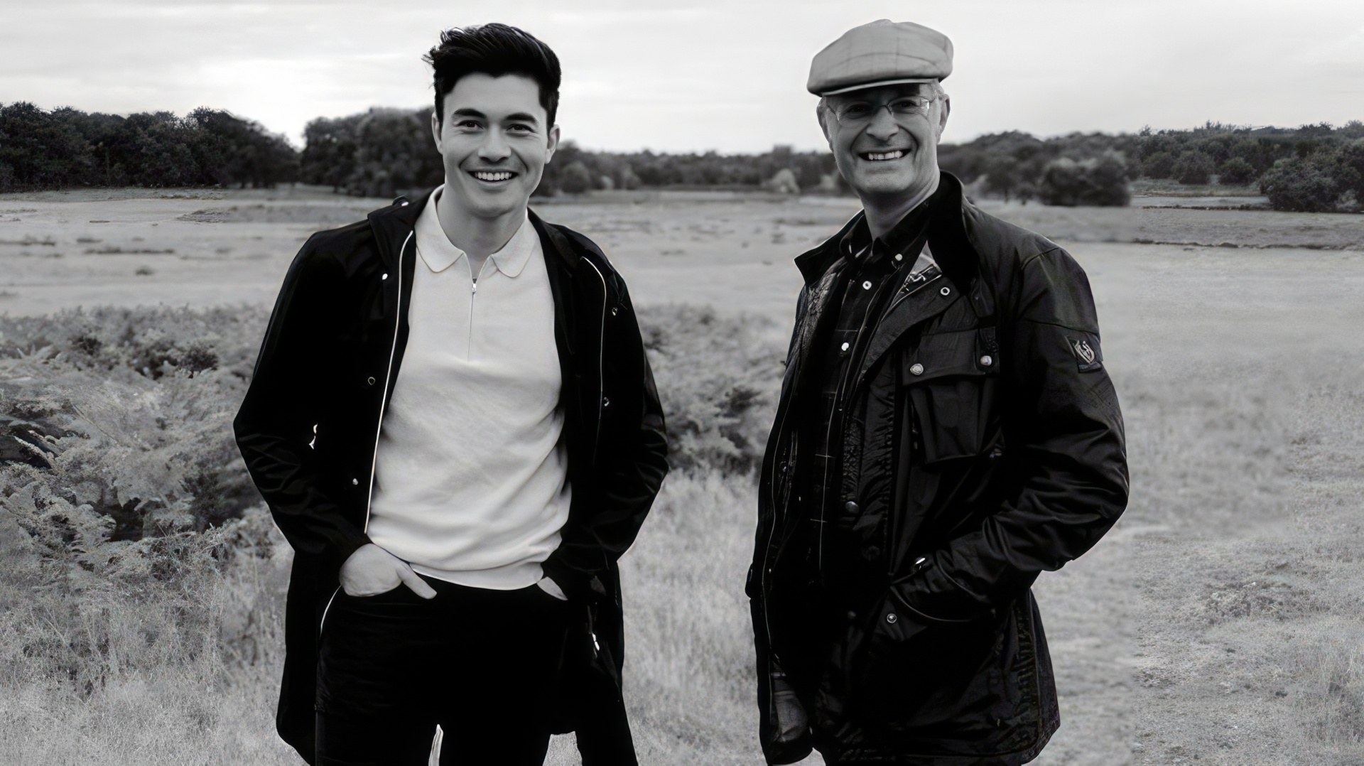 Henry Golding cu tatăl său