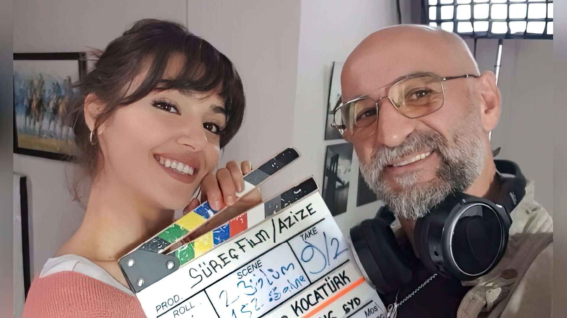 Hande Erçel pe platoul de filmare al 'Azize'