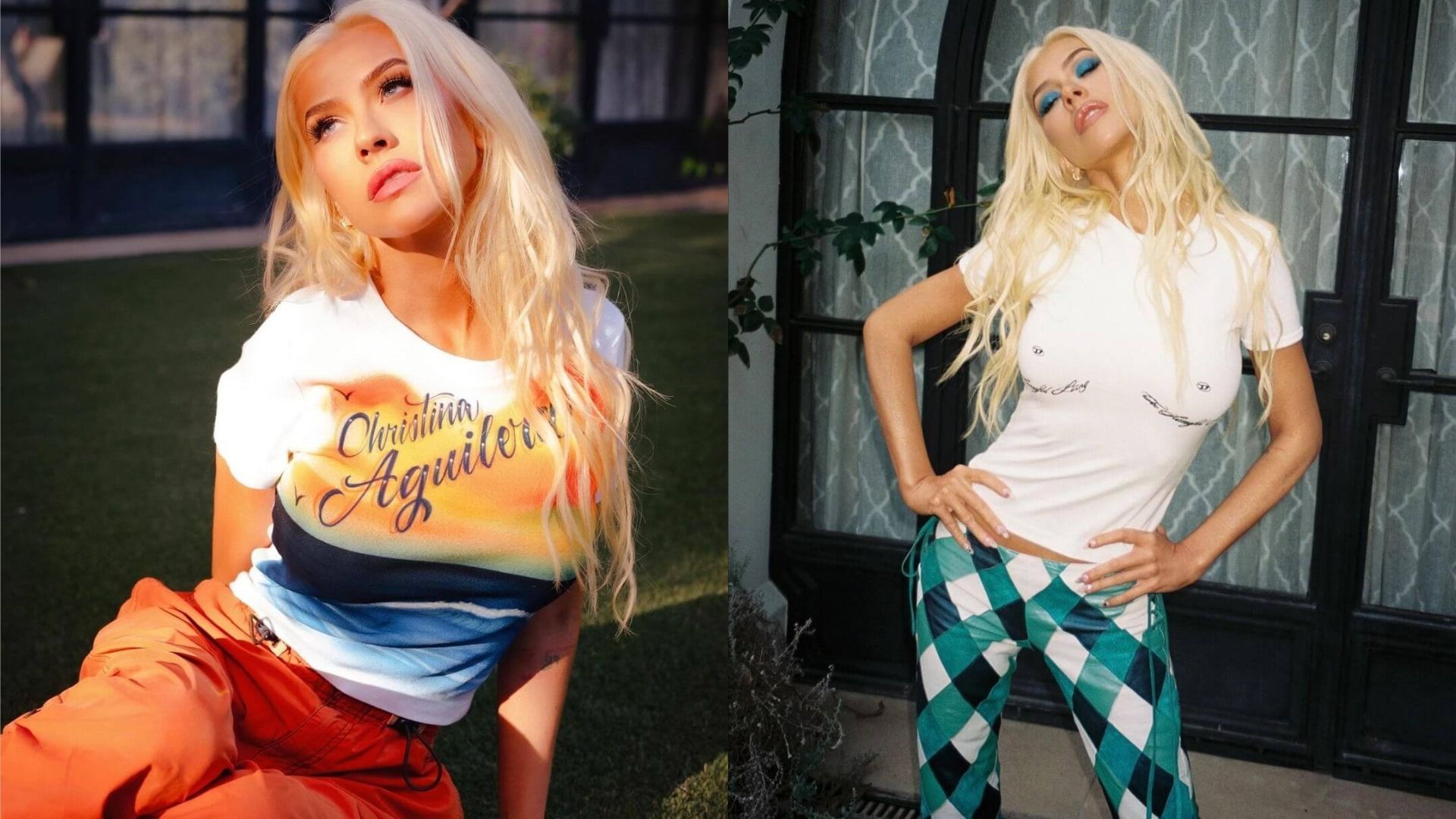 Christina Aguilera în ținutele din videoclipurile „Come On Over” și „Genie in a Bottle”