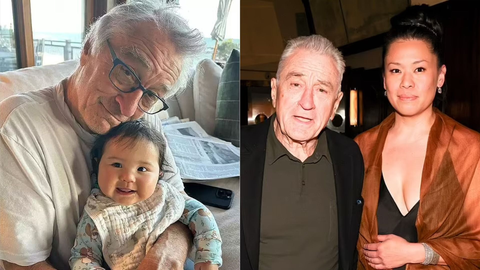 Robert De Niro și Tiffany Chen cu fiica