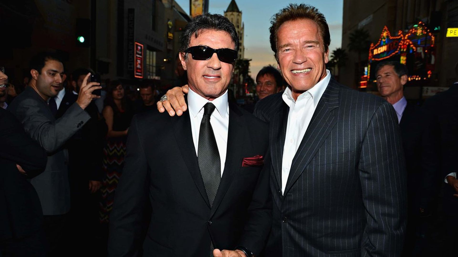 Arnold Schwarzenegger și Sylvester Stallone