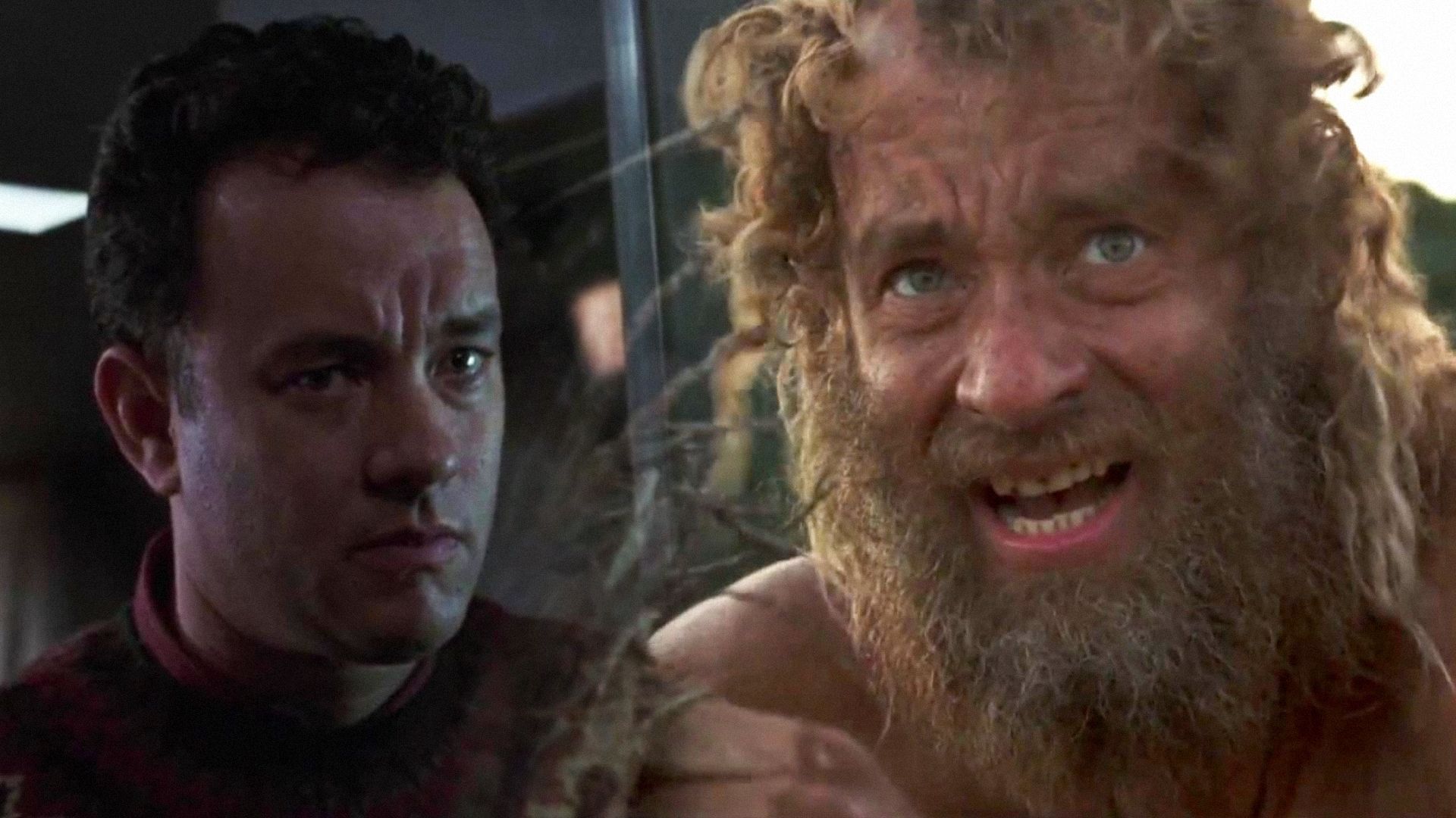 Actorul Tom Hanks cu păr scurt și cu păr lung