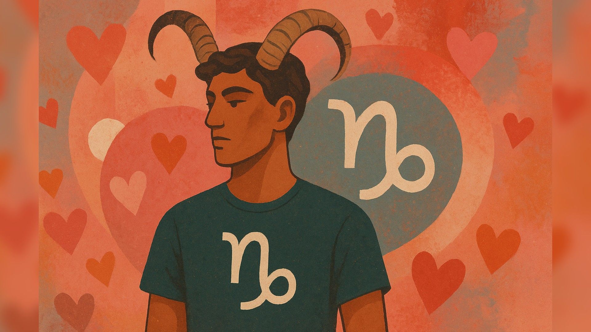 Bărbat Capricorn, atmosferă romantică, paletă de culori portocalii